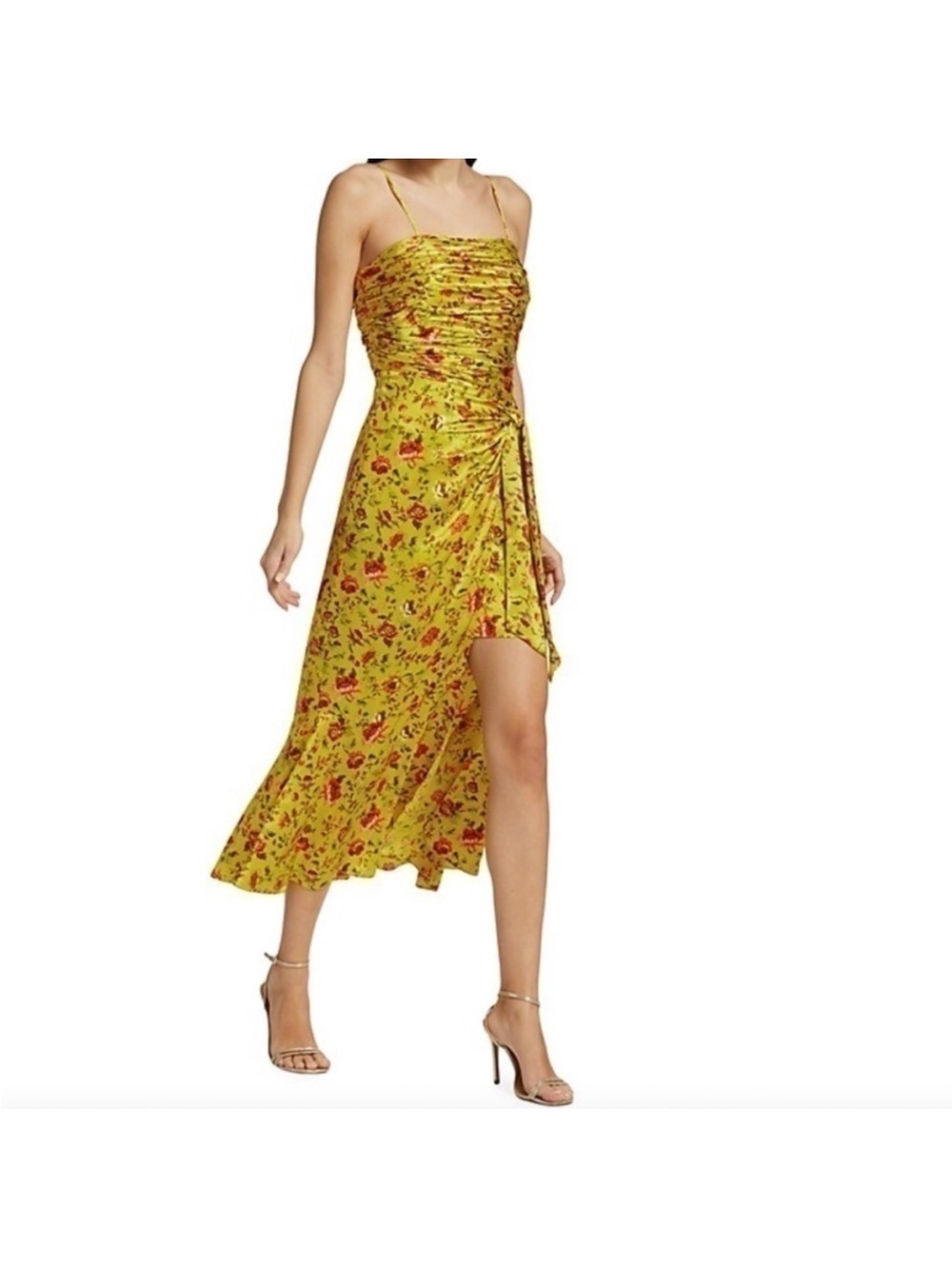 NWT Cinq à Sept Provence Katz Ruched Midi Dress sz 8 000/294 - Picture 9 of 16